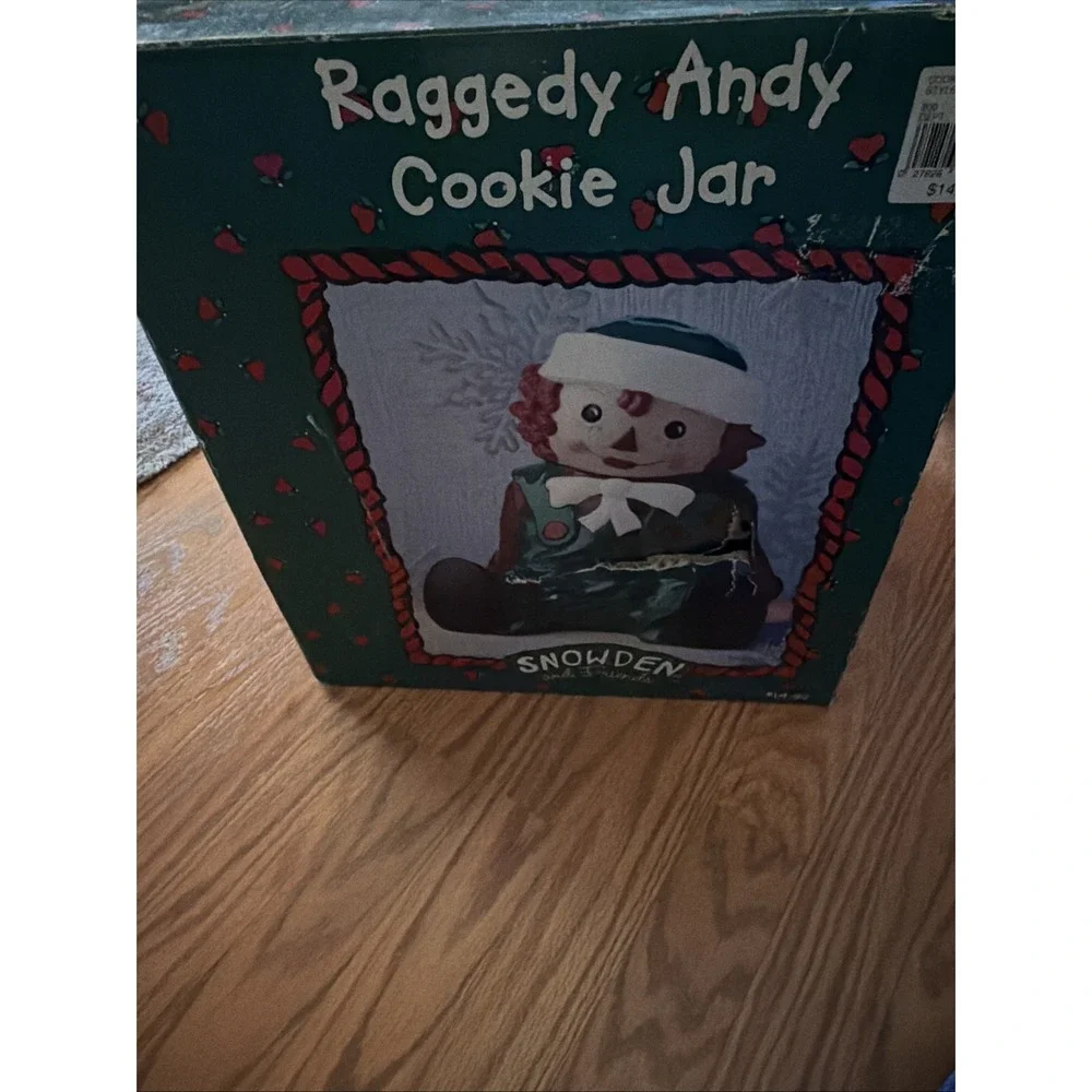 Vintage Raggedy Andy Cookie Jar 1998 Sakura Snowden Friends Ceramic w/ Box